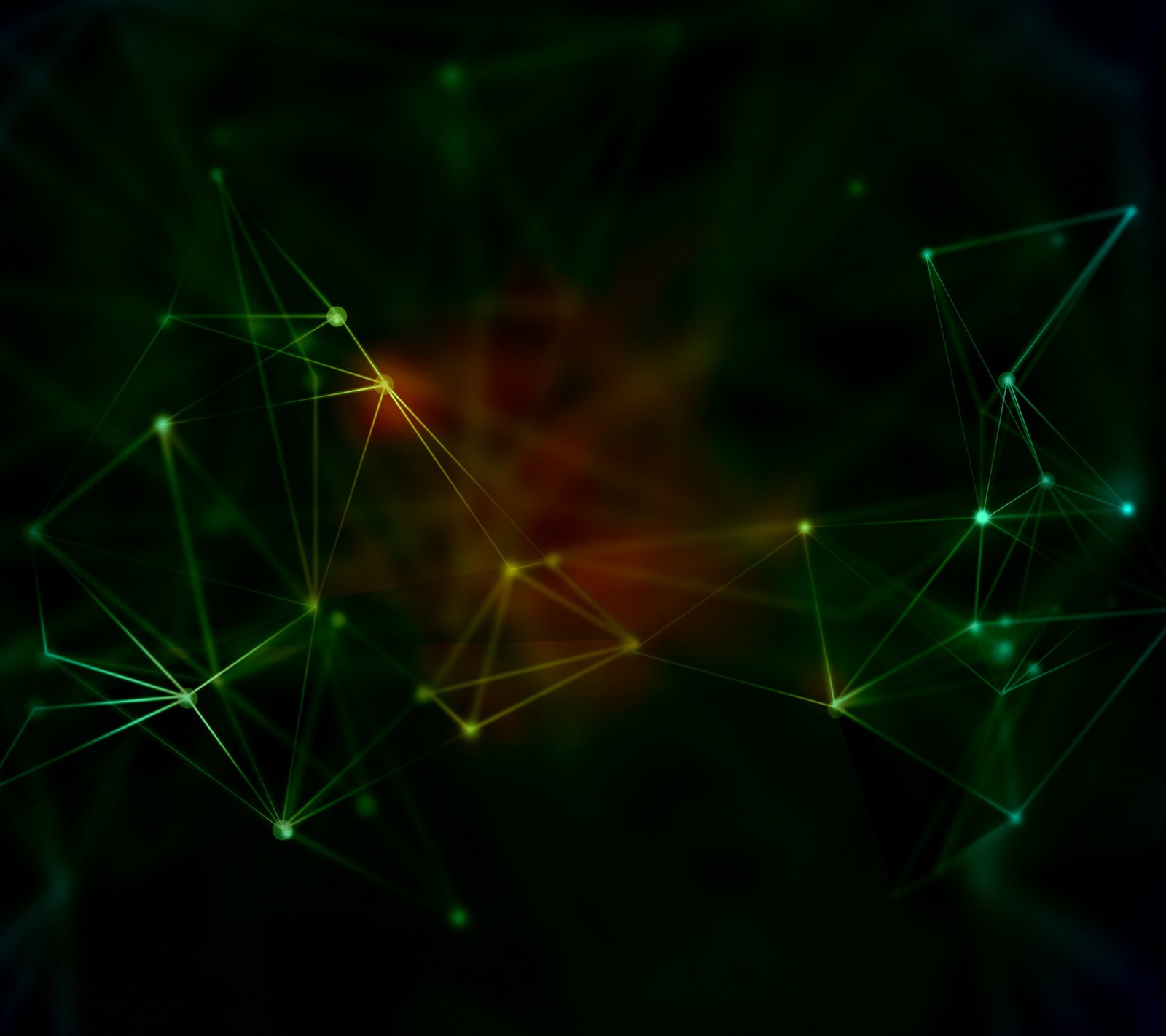 A close up of a green and yellow abstract background with lines (connection, digital, dot, line, network)