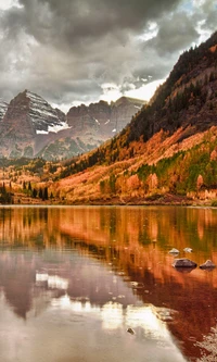 forêt, hd, lac, montagnes, nature