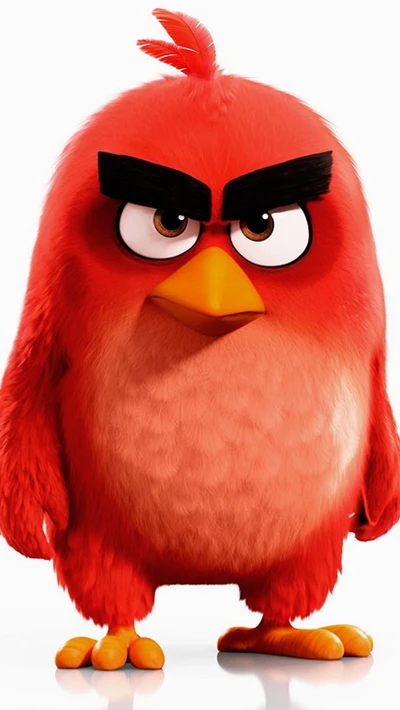 Red Angry Bird with a fierce expression and distinctive eyebrows.