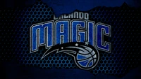 Orlando Magic Emblem in Dark Blue - NBA Basketball Team 4K Wallpaper