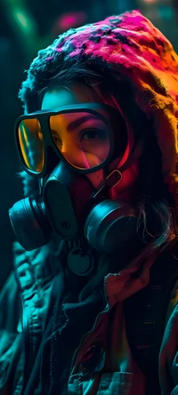 Electric Blue Underwater Vision: Futuristic Eyewear and Special Effects