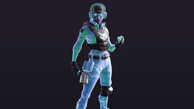 Personagem futurista de Fortnite com traje Breakpoint