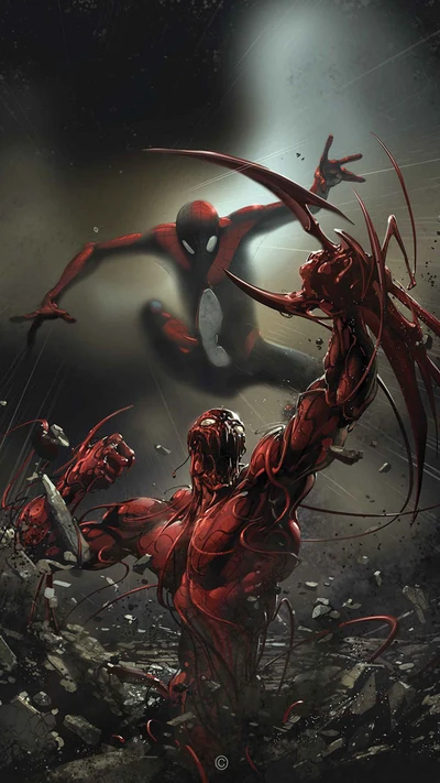 arte, desfoque, carnage, quadrinhos, marvel