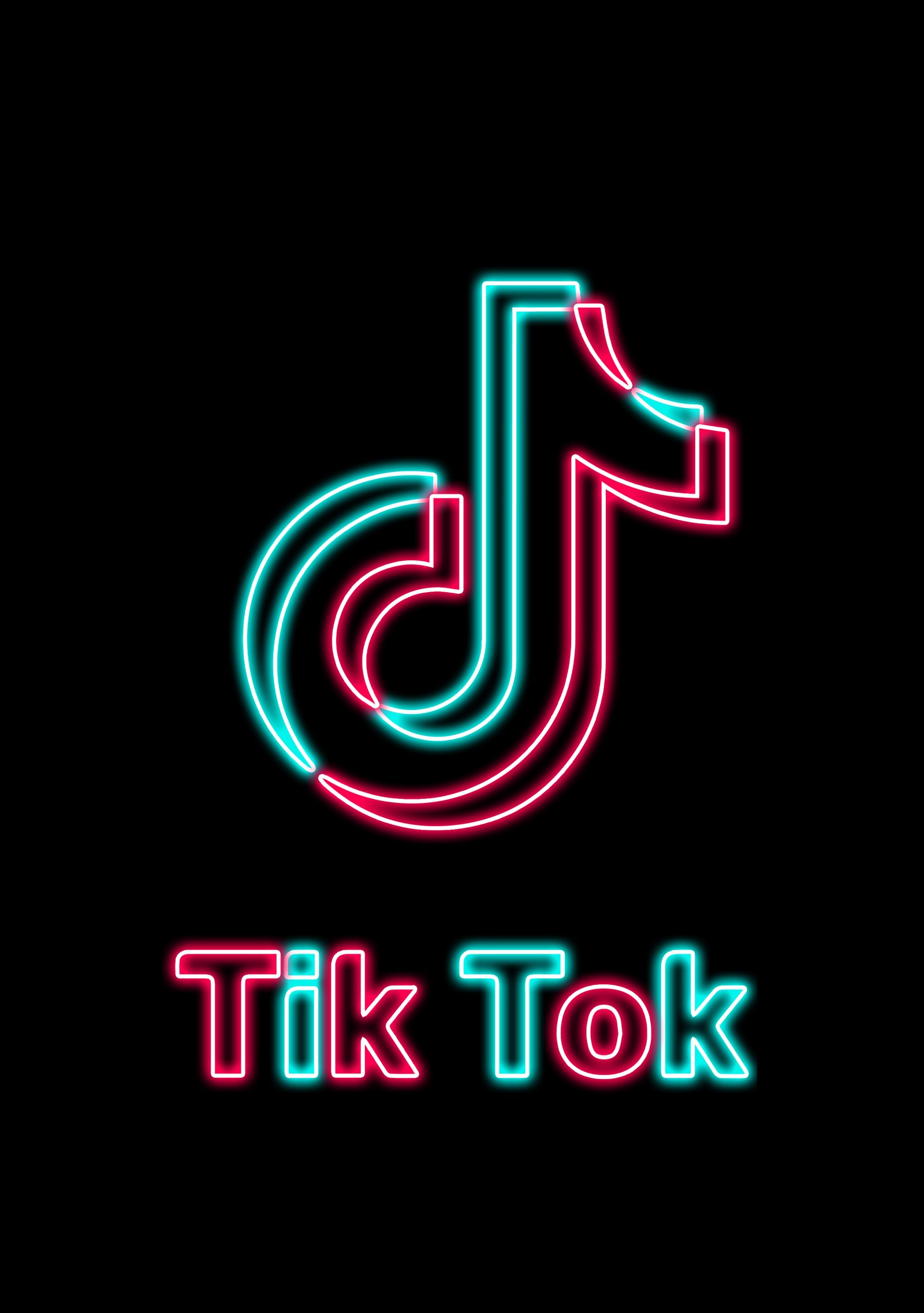 Nahaufnahme eines neon-schildes mit dem wort tik tok (logo, neon, tik, tik tok, tiktok)