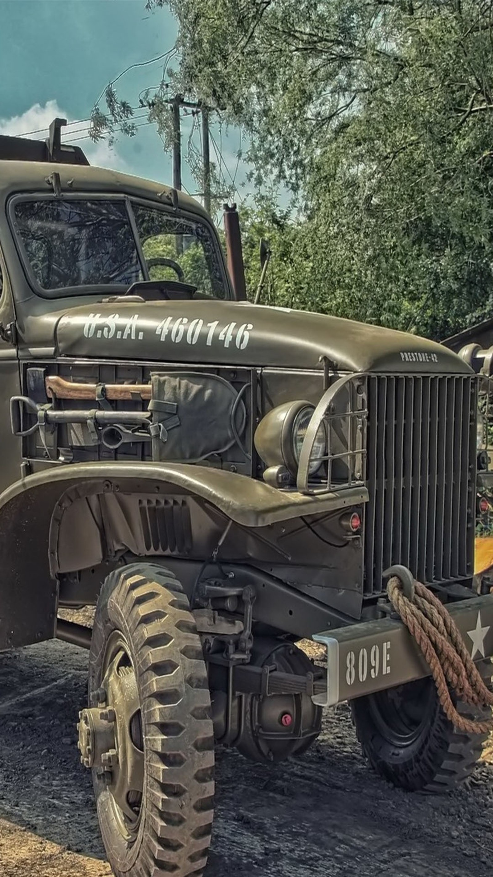 Скачать обои военный, грузовик