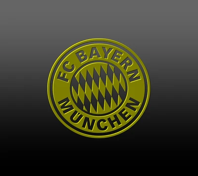 FC Bayern München Logo in Gold und Grau