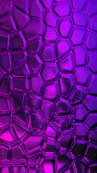 Shiny Purple Honeycomb Wallpaper with 80s and 90s Vibe