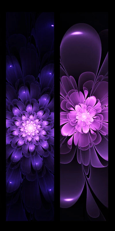 abstrato, flor, fractal, roxo