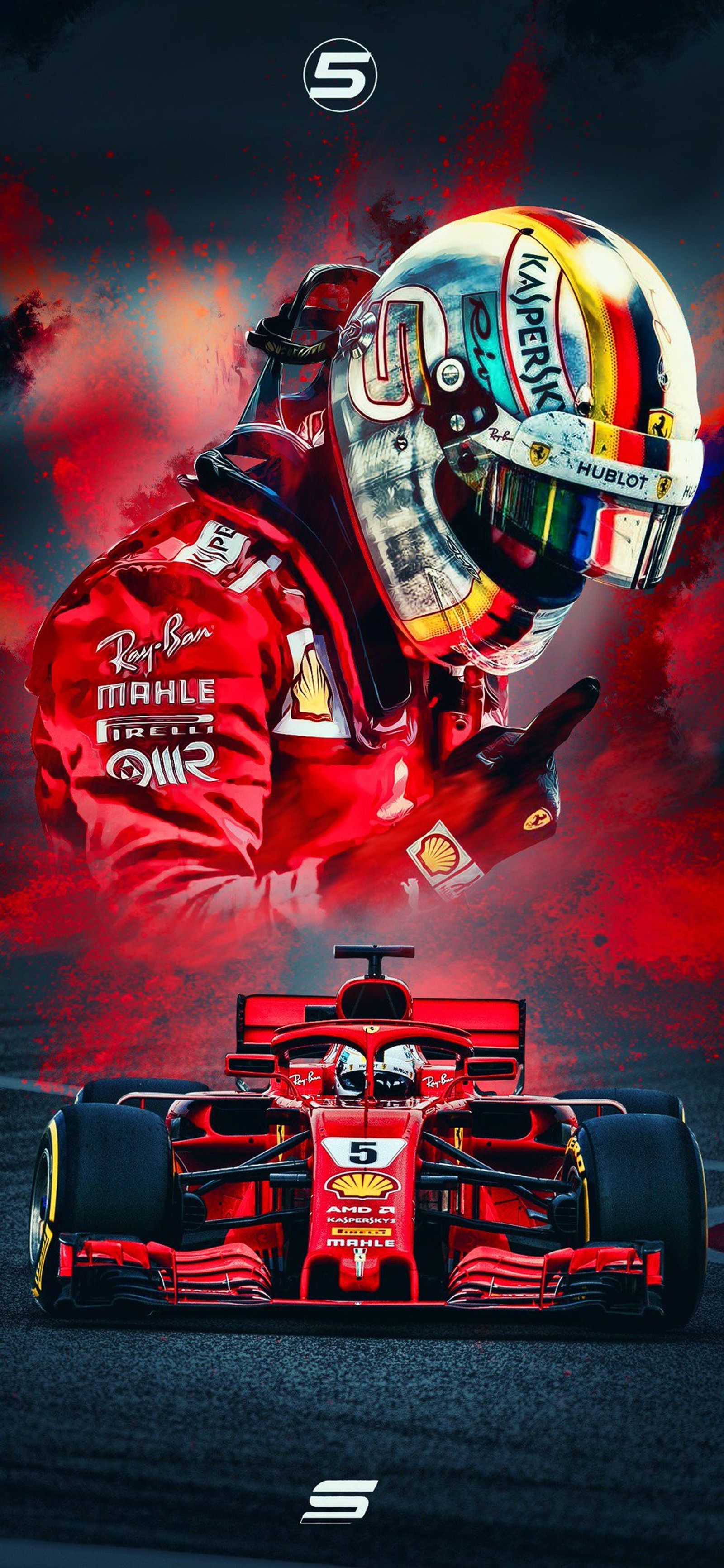 Téléchargez le fond d'écran f1, vettel, rouge