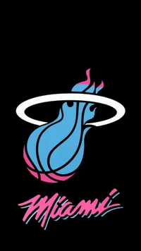 baloncesto, clásico, calor, logotipo, miami