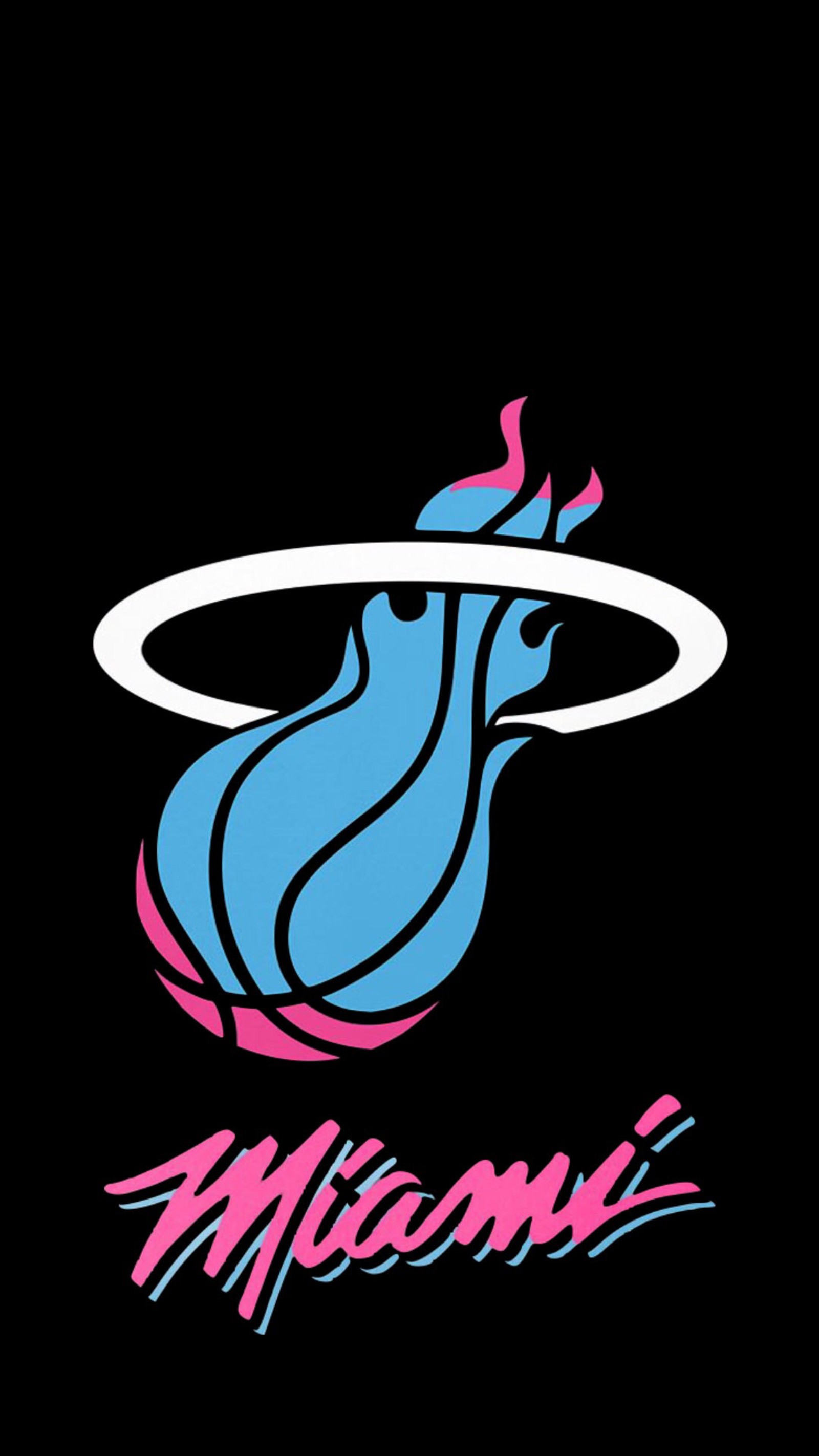 A close up of a basketball ball with a hoop on it (basketball, classic, heat, logo, miami)