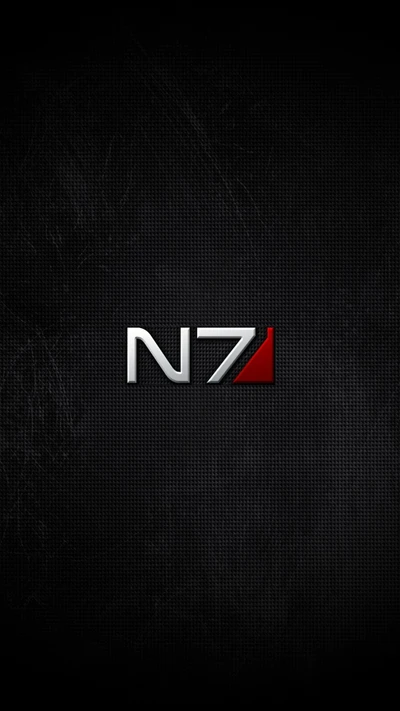 Logotipo Grunge N7 em fundo preto para gamers