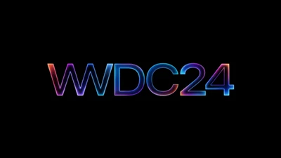 Логотип WWDC24 на черном фоне - Обои для технологического события