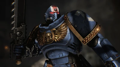 титус, titus, тёмный фон, warhammer 40k космический десант 2, warhammer 40k space marine 2