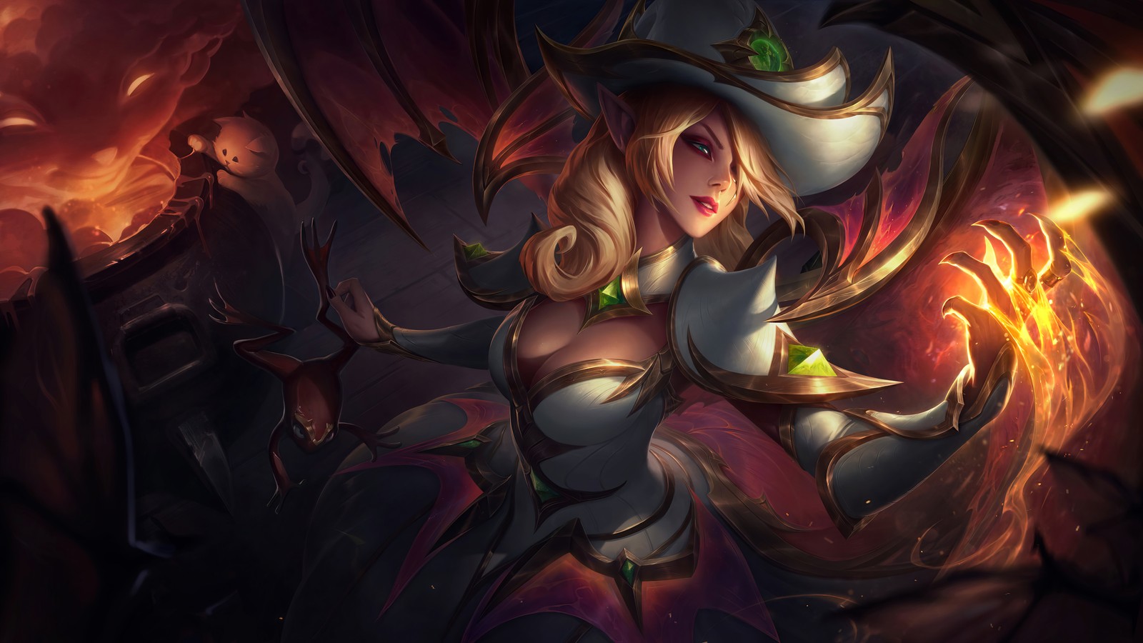 bewitching lol skin, morgana, prestige edition, lol, halloween wallpaper