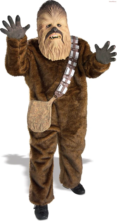 Niño disfrazado de Chewbacca para Halloween