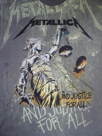 Diseño de camiseta gráfica de Metallica 'Y Justicia Para Todos