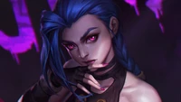 jinx, arcane series, tv series, arcane, lol wallpaper