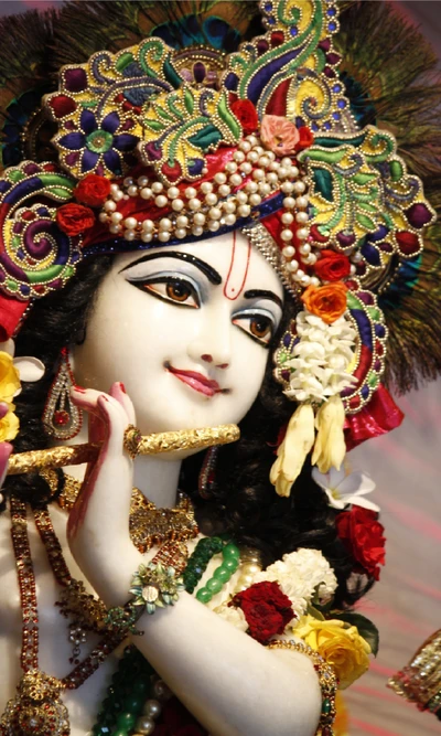 Radiancia Divina de Shri Krishna: Un Símbolo de Amor y Devoción