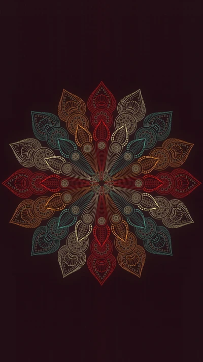 abstract, flower, mandala