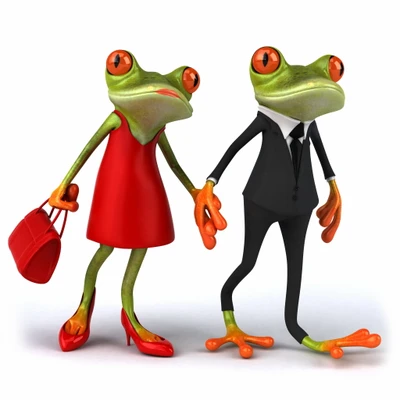 casal, fofo, frogs, engraçado, amor