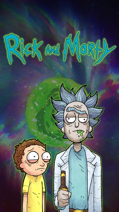 anime, morty, rick