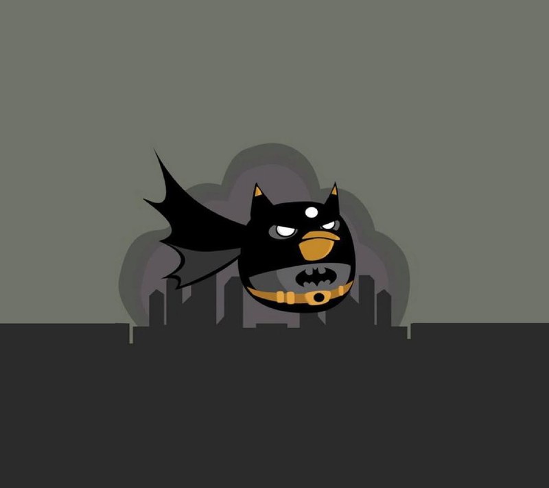 Обои с бэтменом для iphone (злой, летучая мышь, batman, птицы, комиксы)