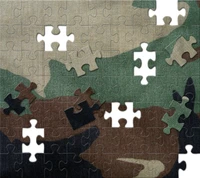 Conception de puzzle camouflage avec des pièces manquantes