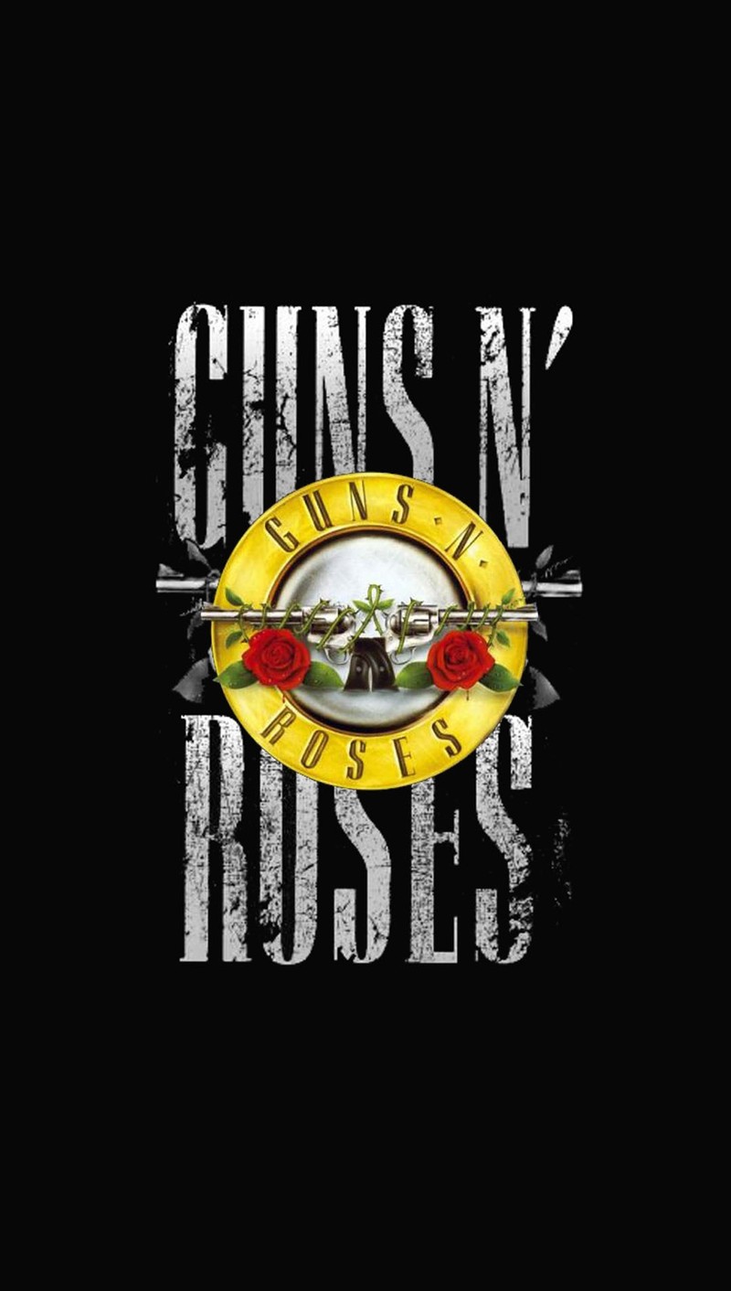 Логотип guns n' roses на черном фоне (хтхр, hthr, thjsr)