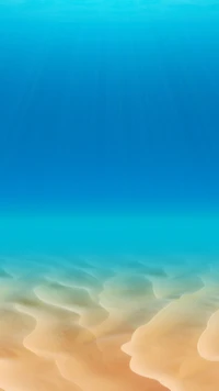 Serene Blue Underwater Scene with Soft Sandy Bottom