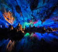 grotte, caverne, chine, roche, pierre