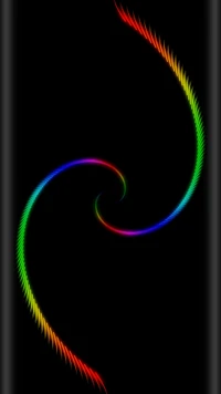 Colorful Abstract Swirl on Black Background