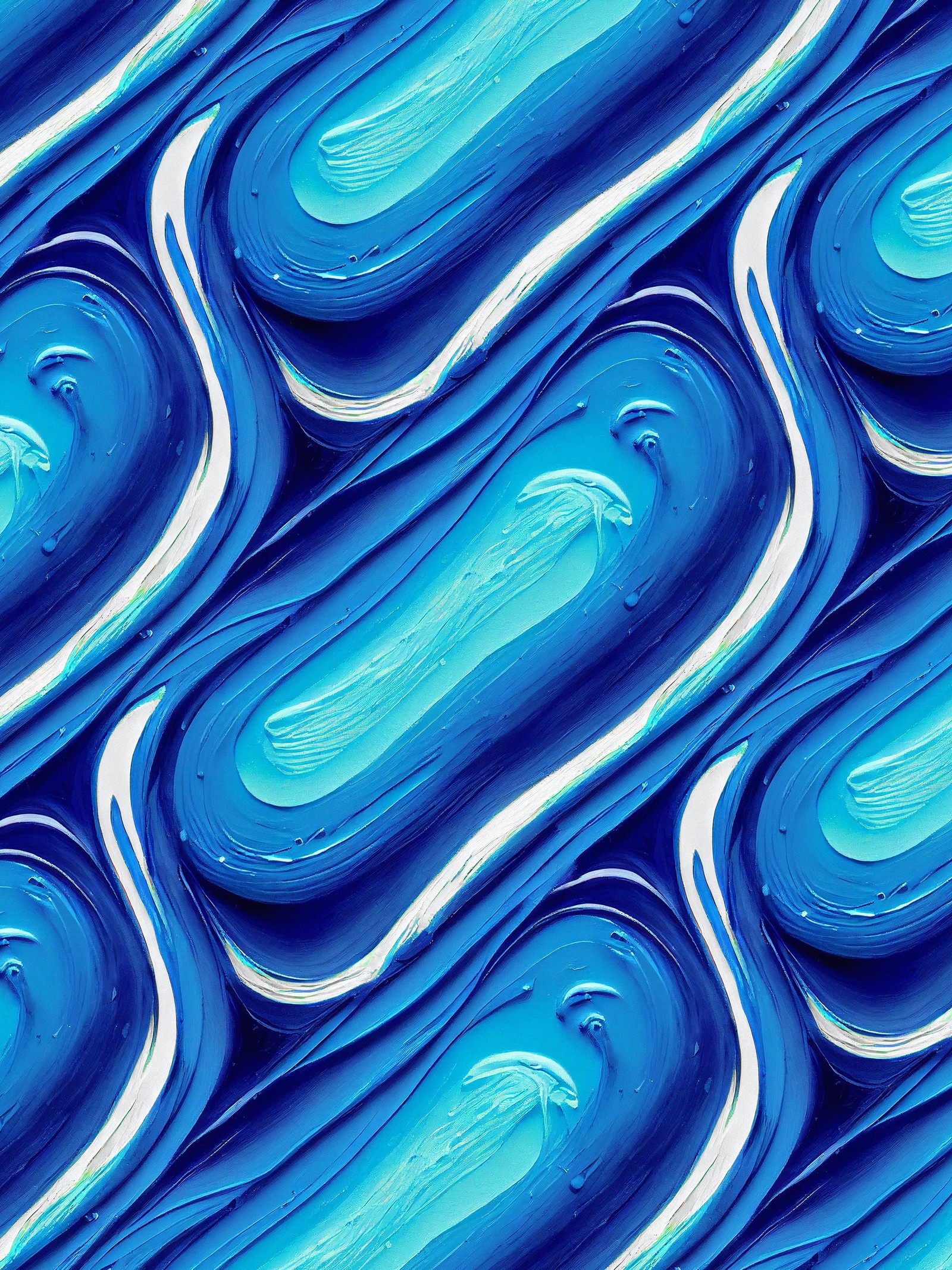 A close up of a blue background with a lot of water drops (pattern, painting, art, design, abstract art)