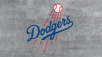 Los Angeles Dodgers Logo with Baseball Motif