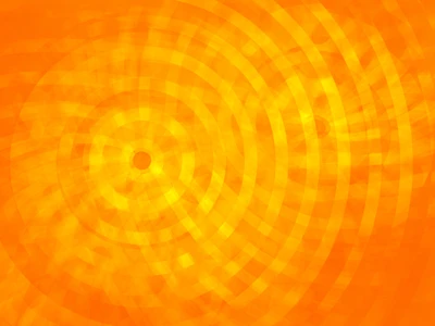 Motifs circulaires vibrants en orange et jaune en symétrie