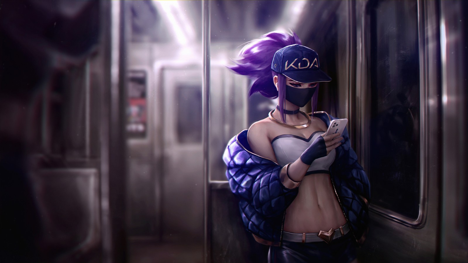 Baixar papel de parede kda akali, metrô, k pop, gráficos cgi, graphics cgi