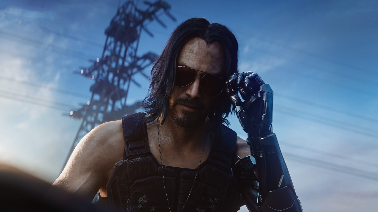 Baixar papel de parede keanu reeves, cyberpunk 2077, legal, óculos, jogos