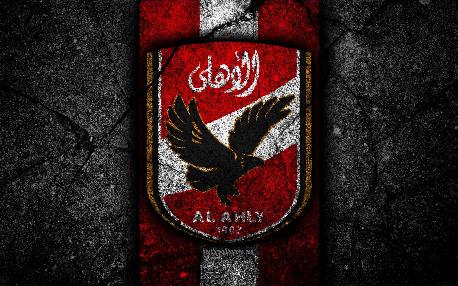 Téléchargez le fond d'écran al ahly sc, club, égypte, football, logo