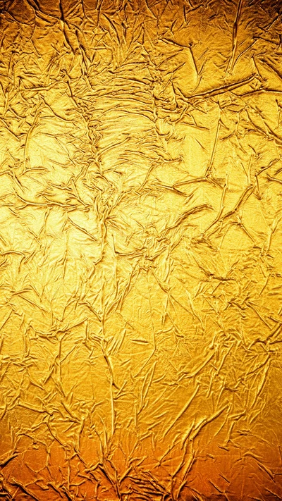 Textura de tela dorada arrugada