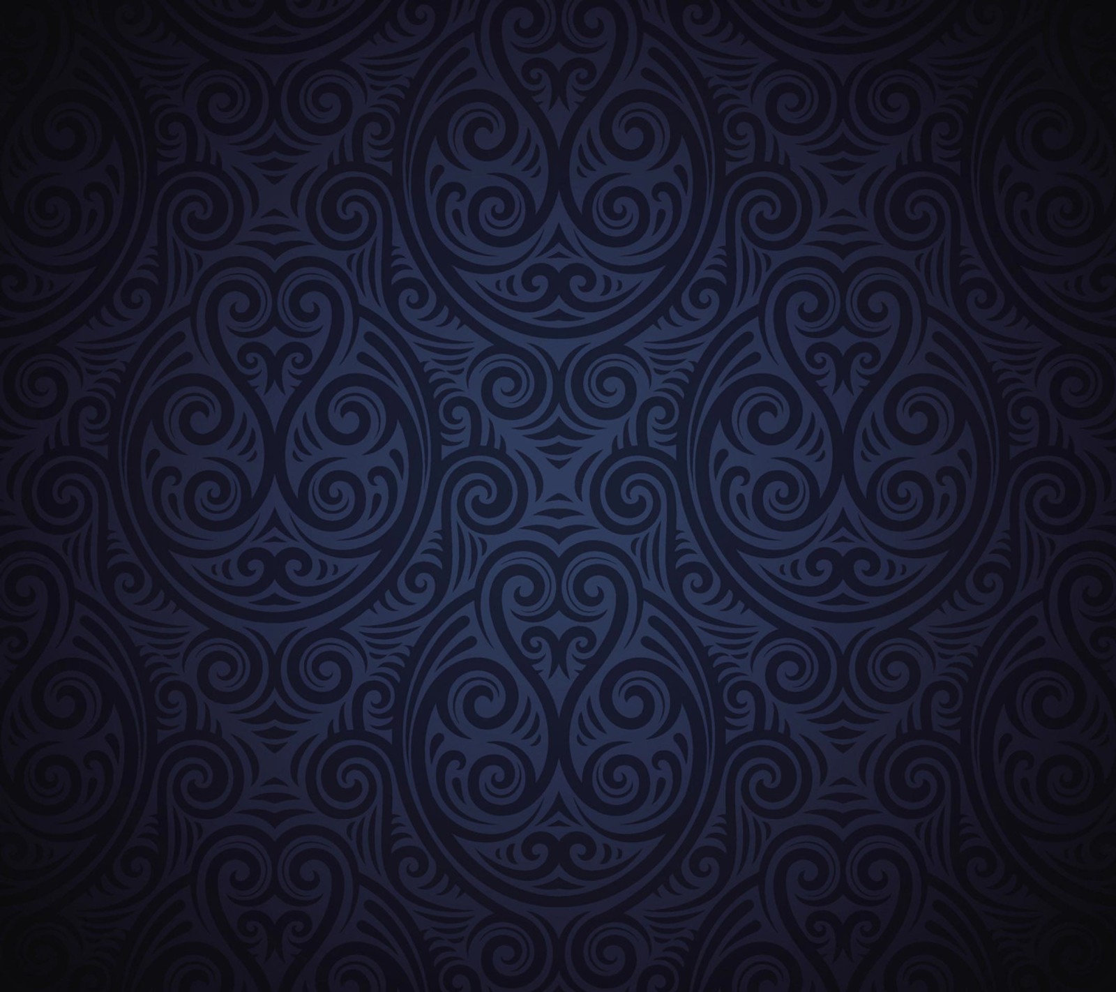 A dark blue background with a pattern of swirls (blue, pattern)