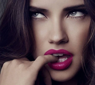 Captivating Gaze and Bold Lips