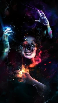 colorful, dark, dressings, hands, horror wallpaper