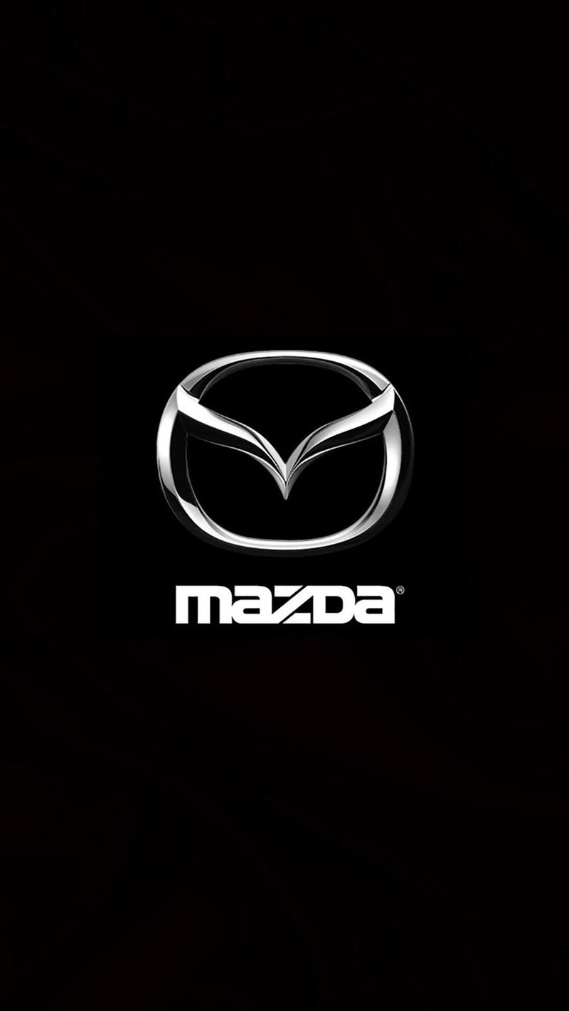 Логотип mazda на черном фоне (авто, маркио, marchio)