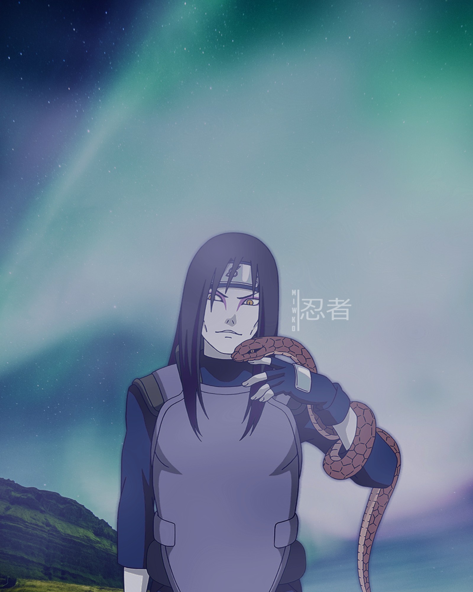 Lade anime, killer, naruto, orochimaru, macht Hintergrund herunter