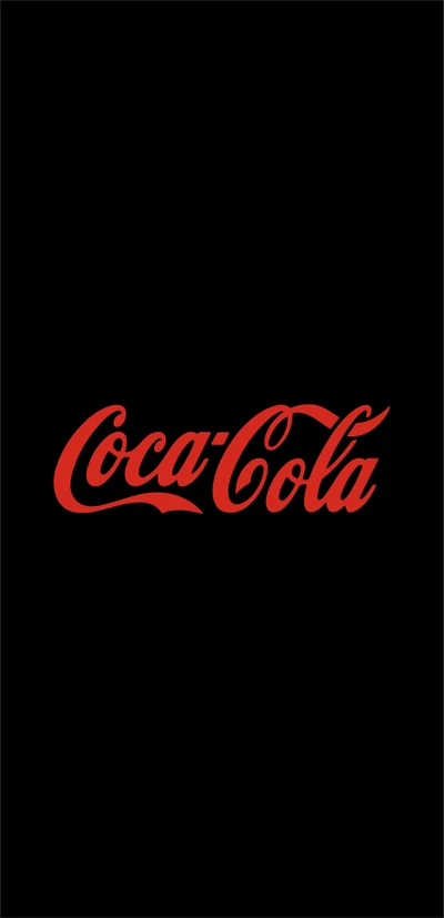 Logo de Coca-Cola sobre fondo negro