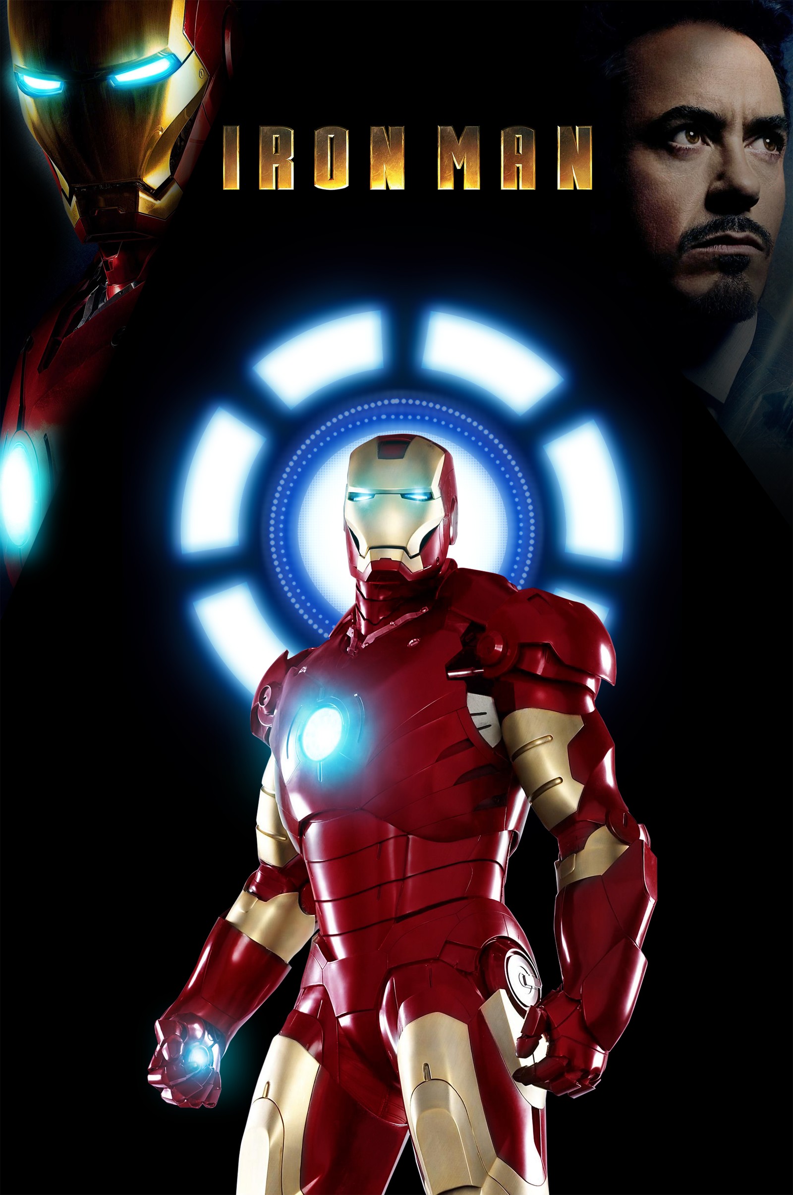 A close up of a man in a suit with a glowing iron man (iron man, marvel superheroes, tony stark, movies, 4k wallpaper)