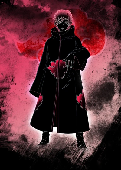 Sasori de Naruto : Akatsuki dans une illustration d'art numérique