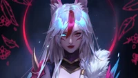 xayah, blood moon, league of legends, lol, video game wallpaper