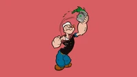 Popeye the Sailor Man Celebrating Spinach Power