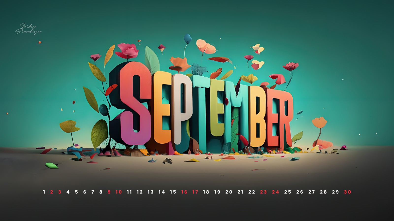 Descargar calendario 2023, calendario de septiembre, temporada de otoño, naturaleza, fondo de pantalla 4k gratis